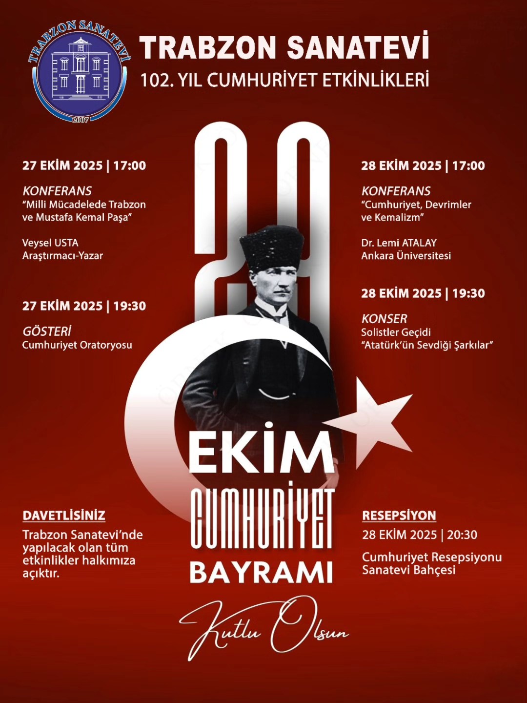 102. YIL CUMHURİYET BAYRAMI ETKİNLİKLERİ