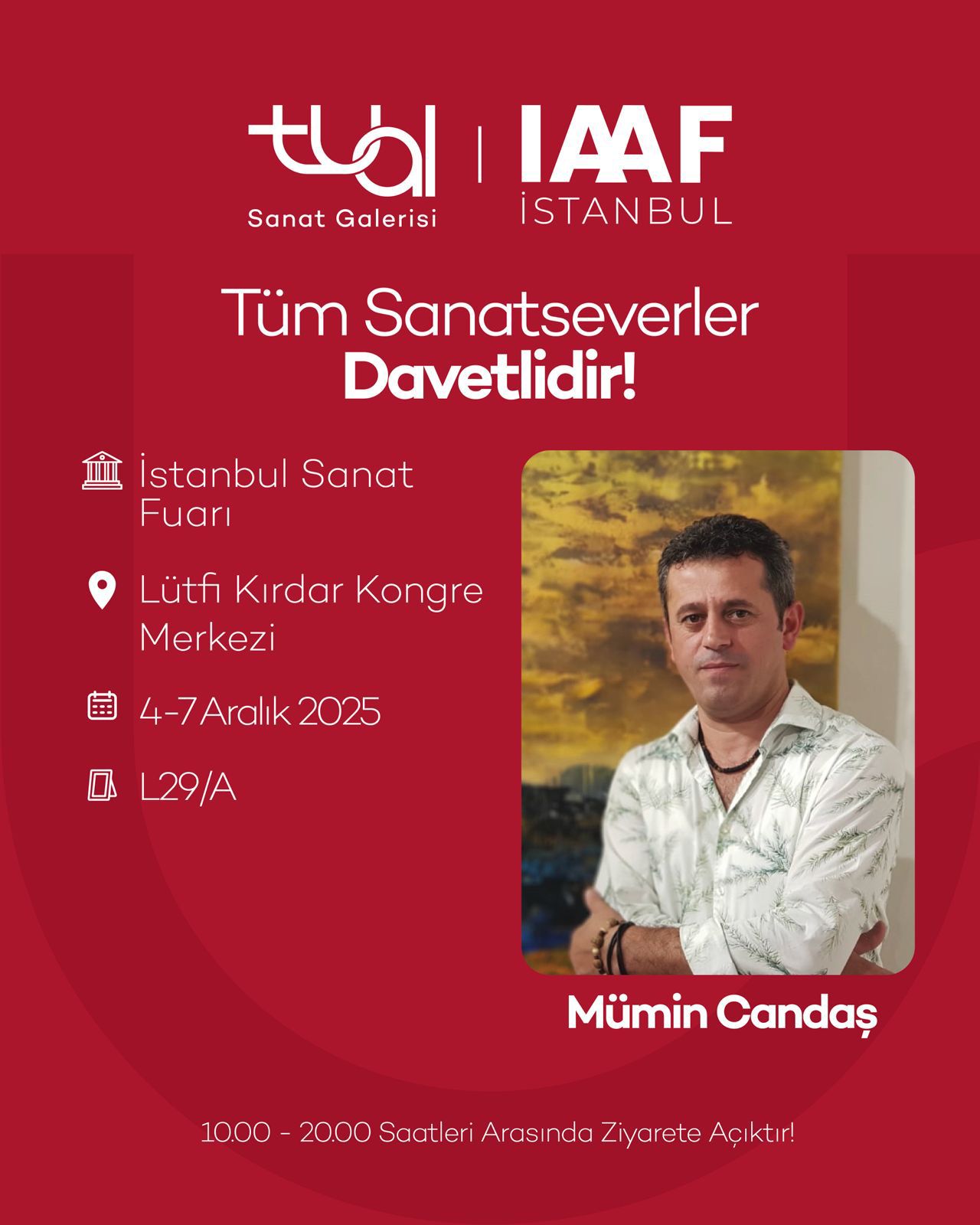 TRABZONLU SANATÇI MÜMİN CANDAŞ'IN RESİM SERGİSİ İSTANBUL SANAT FUARI'NDA