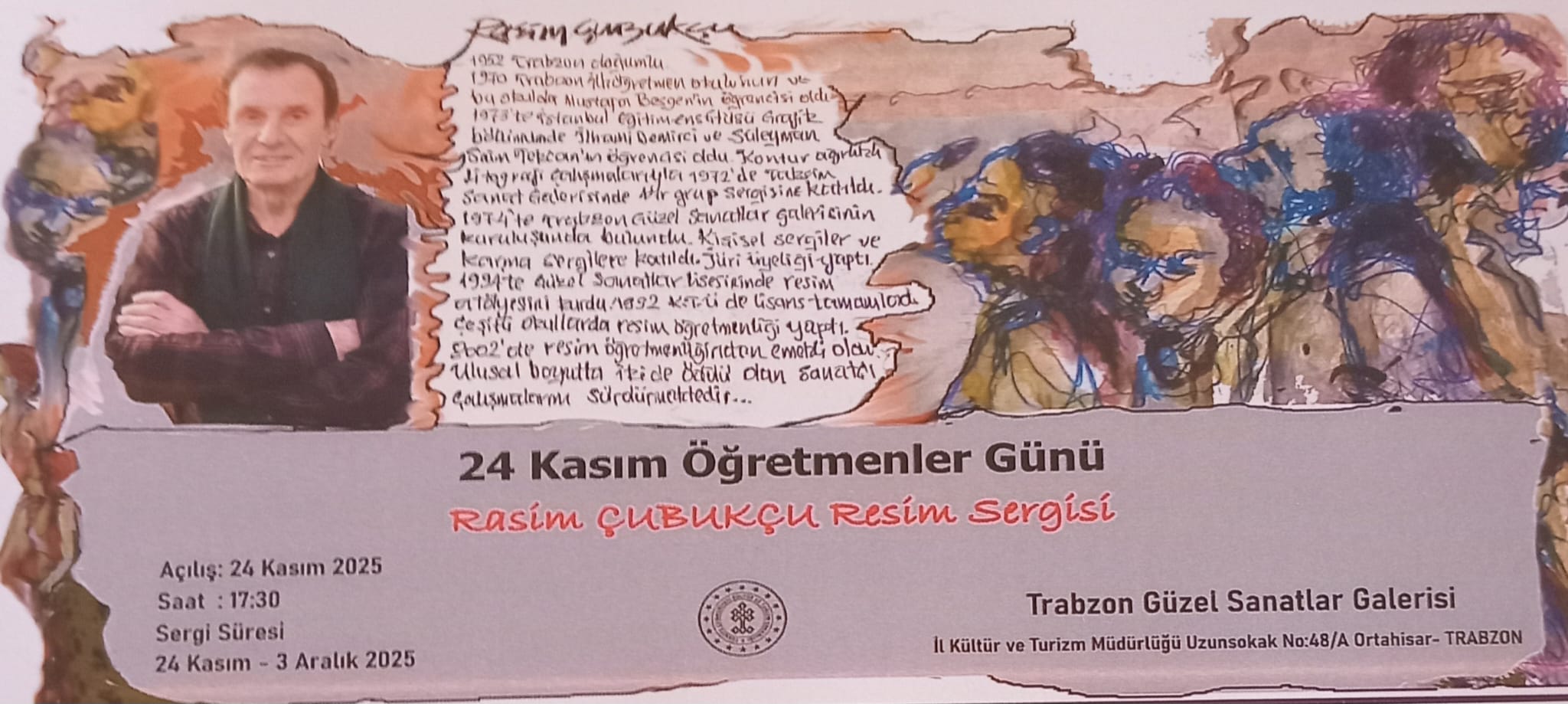 RASİM ÇUBUKÇU'DAN ÖĞRETMENLER GÜNÜ'NE ÖZEL RESİM SERGİSİ