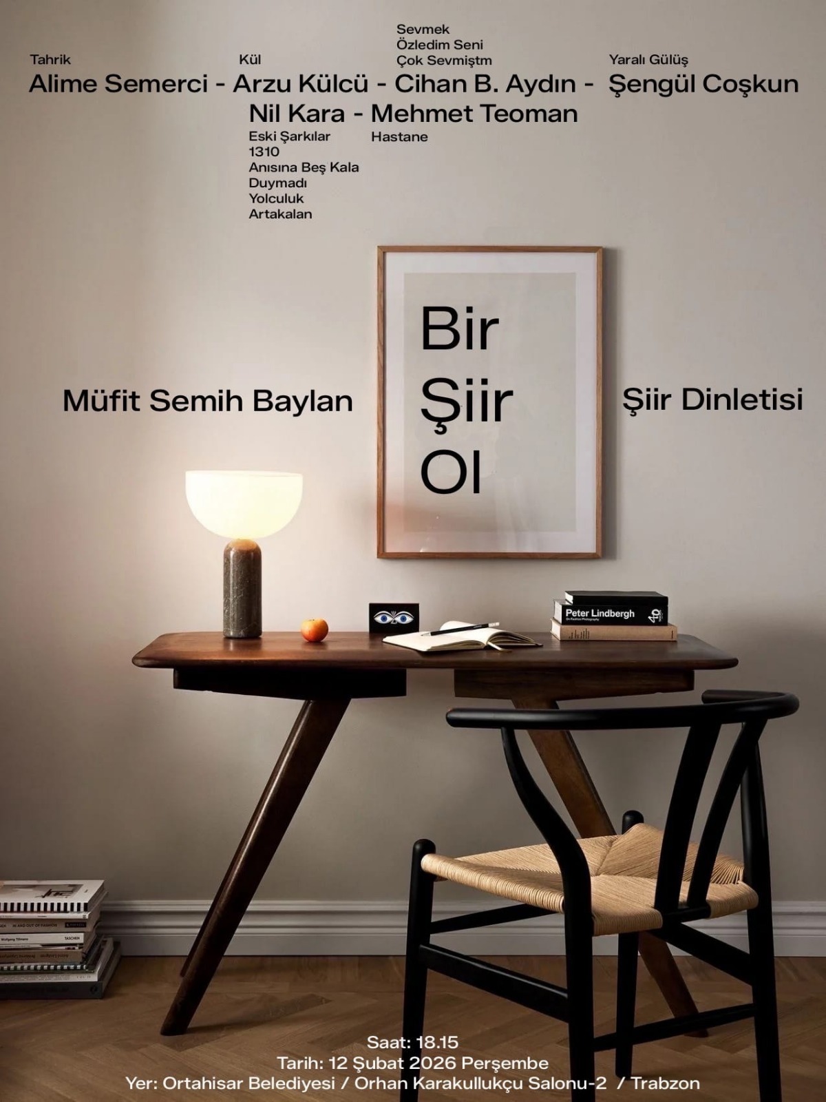 MÜFİT SEMİH BAYLAN'DAN "BİR ŞİİR OL" ŞİİR DİNLETİSİ